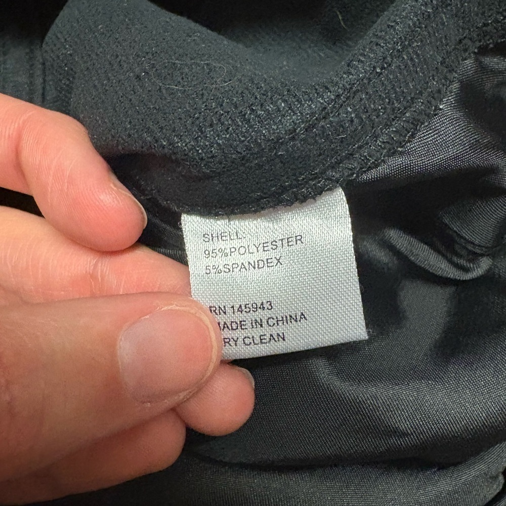 Atlein Black Vegan Leather Pants Size 12 - Picture 5 of 6